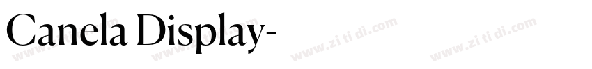 Canela Display字体转换